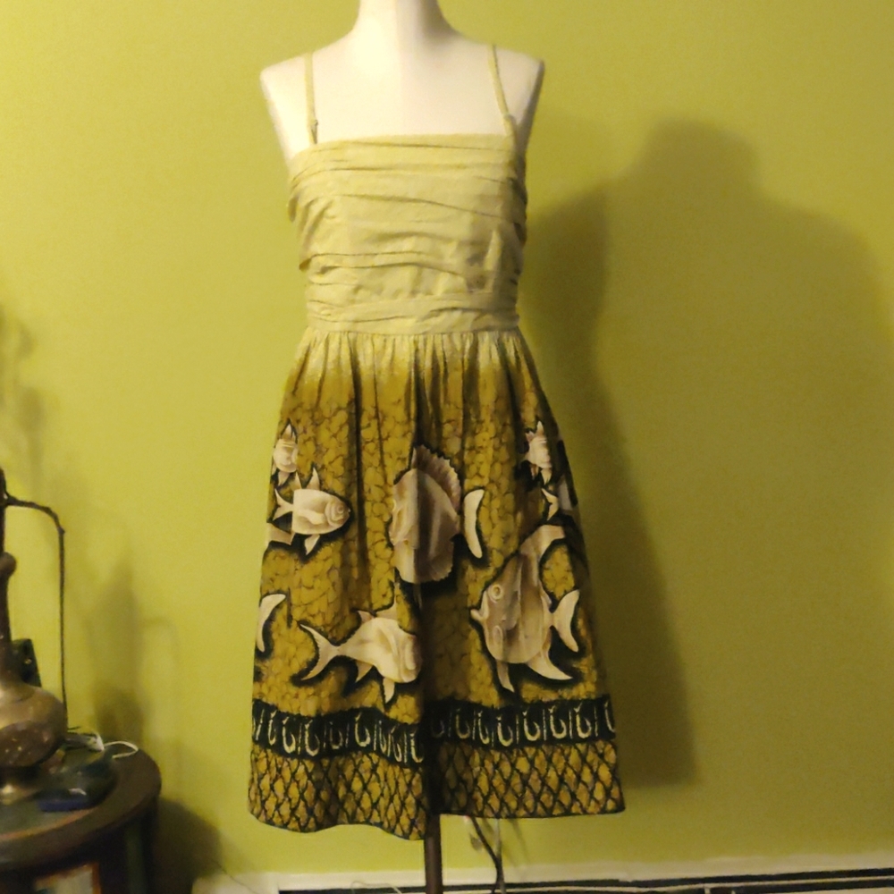 Vanessa virginia strapless fish dress